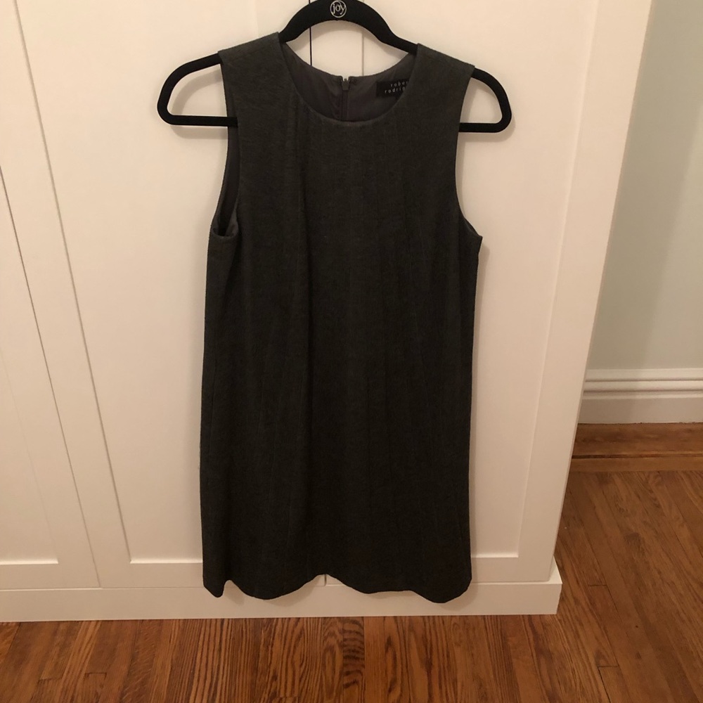 Robert Rodriguez grey wool sleeveless dress